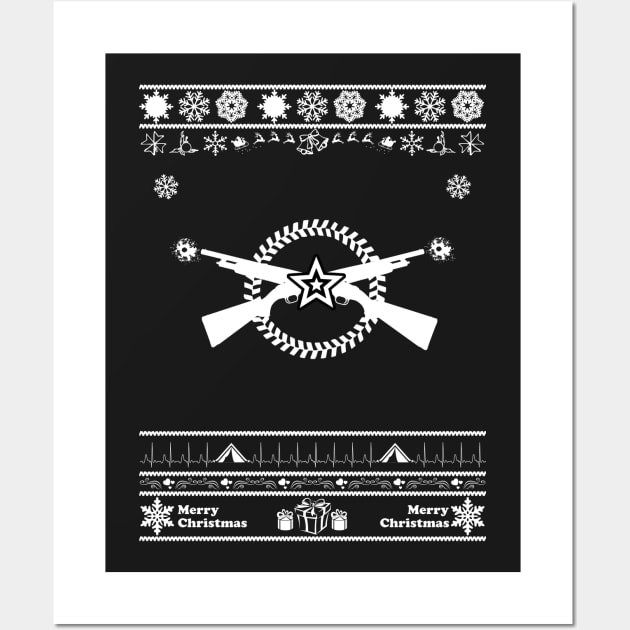 Merry Christmas GUN Wall Art by irenaalison